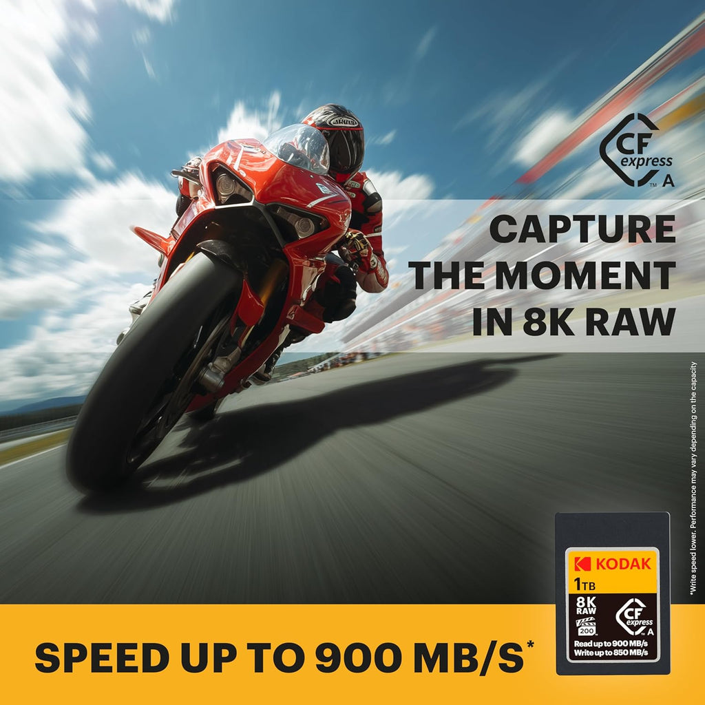 Kodak CFexpress Card Type A 480GB - High Performance 1700MBps Read Speed - Professional Grade Card, Compatible 8K/4K Video and Cameras