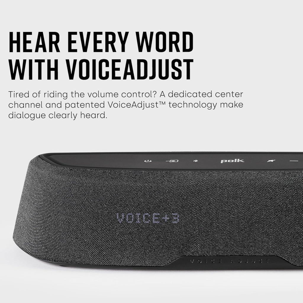 Polk Audio MagniFi Mini AX Sound Bar for TV with Wireless Subwoofer, Dolby Atmos and DTS:X Certified, Polk's patented VoiceAdjust & SDA technologies, Ultra-Compact Design, Easy Setup, Black