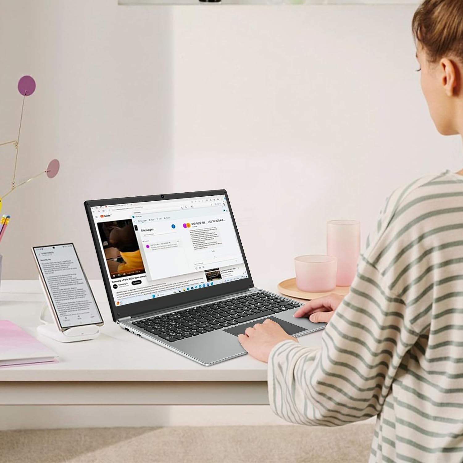16 inch Laptop Computer,8GB RAM 256GB SSD Storage Laptop PC,with AMD A9 Processor(up to 3.2GHz),IPS FHD Display,Win11,Students & Work Notebook Computer,9000mAh Battery,Cooling System