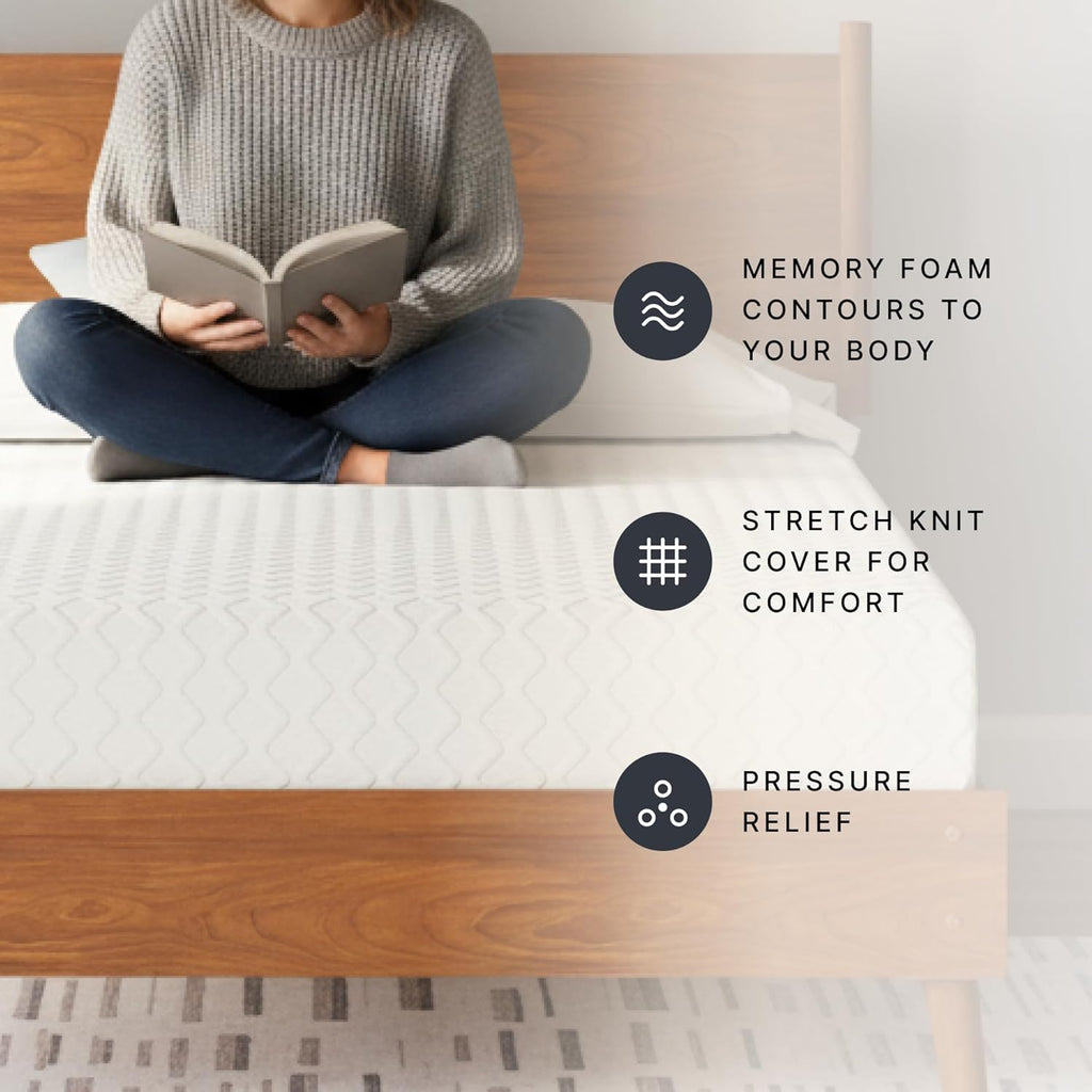 Signature Design by Ashley Chime 12 Memory Foam Mattress, Medium Firm Contouring Support, Thick Memory Foam for Pressure Relief, Mattress in a Box, Queen Size