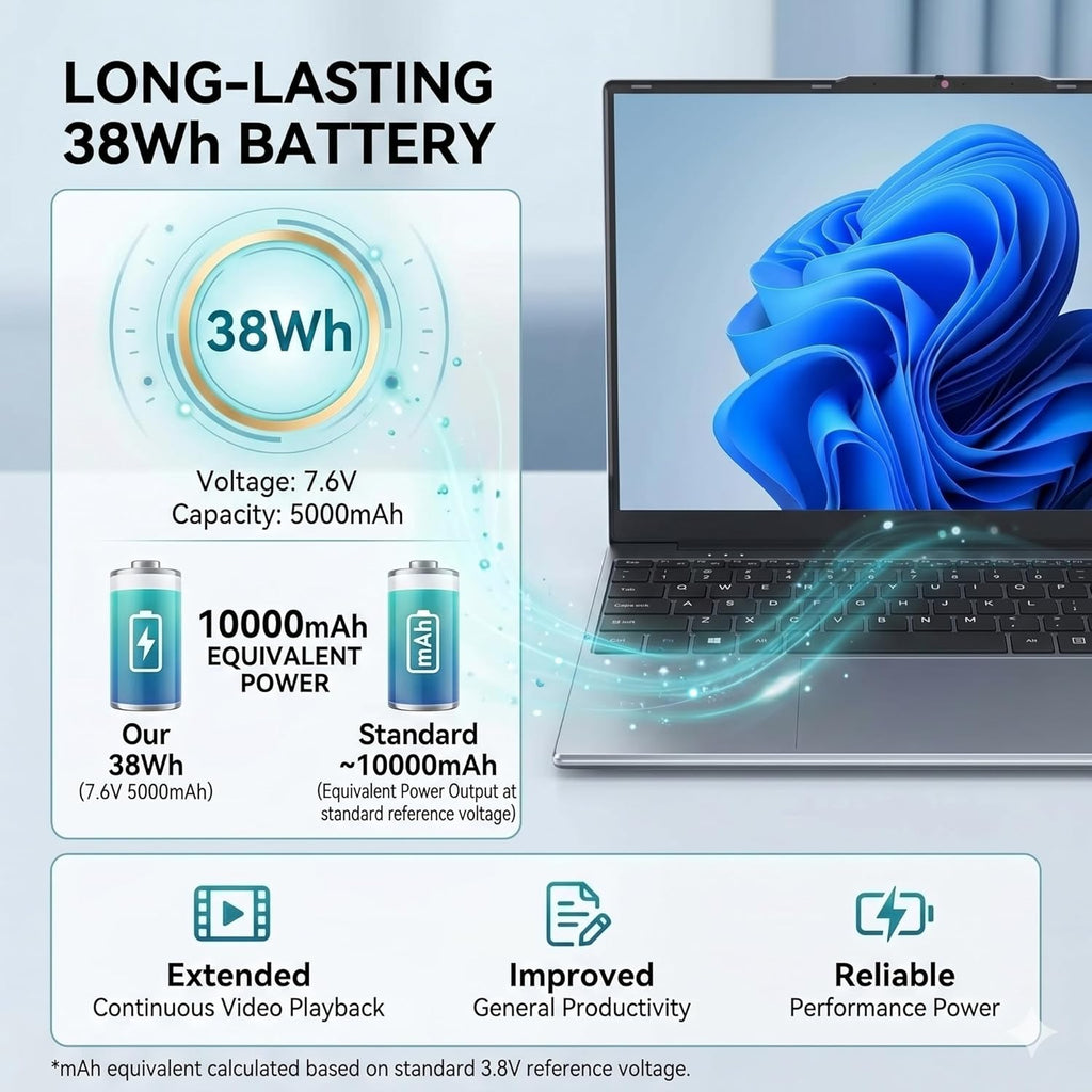 Laptop Computer 15.6 inch, Compatible with Windows 11, Core i5 Processor, Up to 3.3GHz, 4GB RAM, 128GB SSD, Up to 2TB, 15.6" FHD IPS 1920x1080, for Students, Business