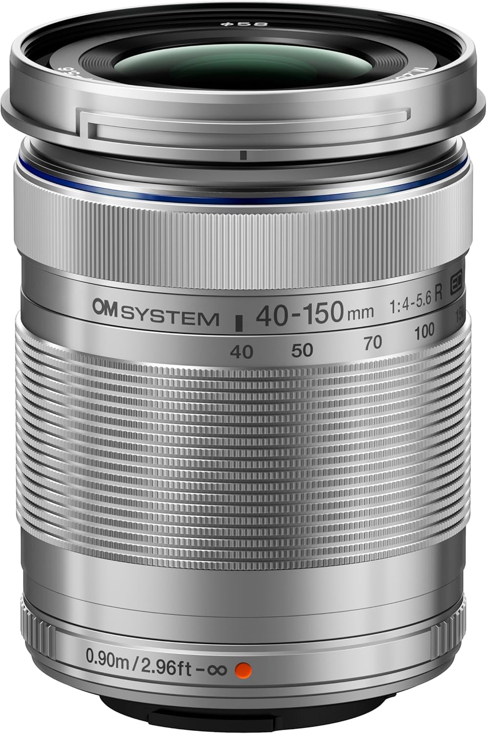 OM SYSTEM Olympus M.Zuiko Digital 40-150mm F4.0-5.6 R Silver for Micro Four Thirds System Camera, 3.75x Zoom Lens, Portable Design