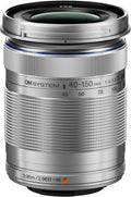 OM SYSTEM Olympus M.Zuiko Digital 40-150mm F4.0-5.6 R Silver for Micro Four Thirds System Camera, 3.75x Zoom Lens, Portable Design