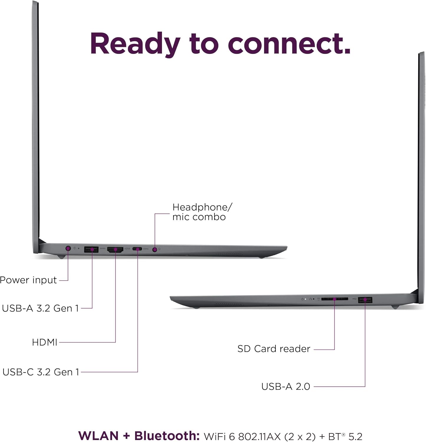 Lenovo IdeaPad Laptop Computer, 15.6" Anti-Glare, 8GB RAM, 256GB (128GB SSD +128GB eMMC), 1-Year Office 365, Intel Core CPU, for Student, Home, Work, Numeric Keypad, Wi-Fi 6, IST HUB, Win 11 Home S