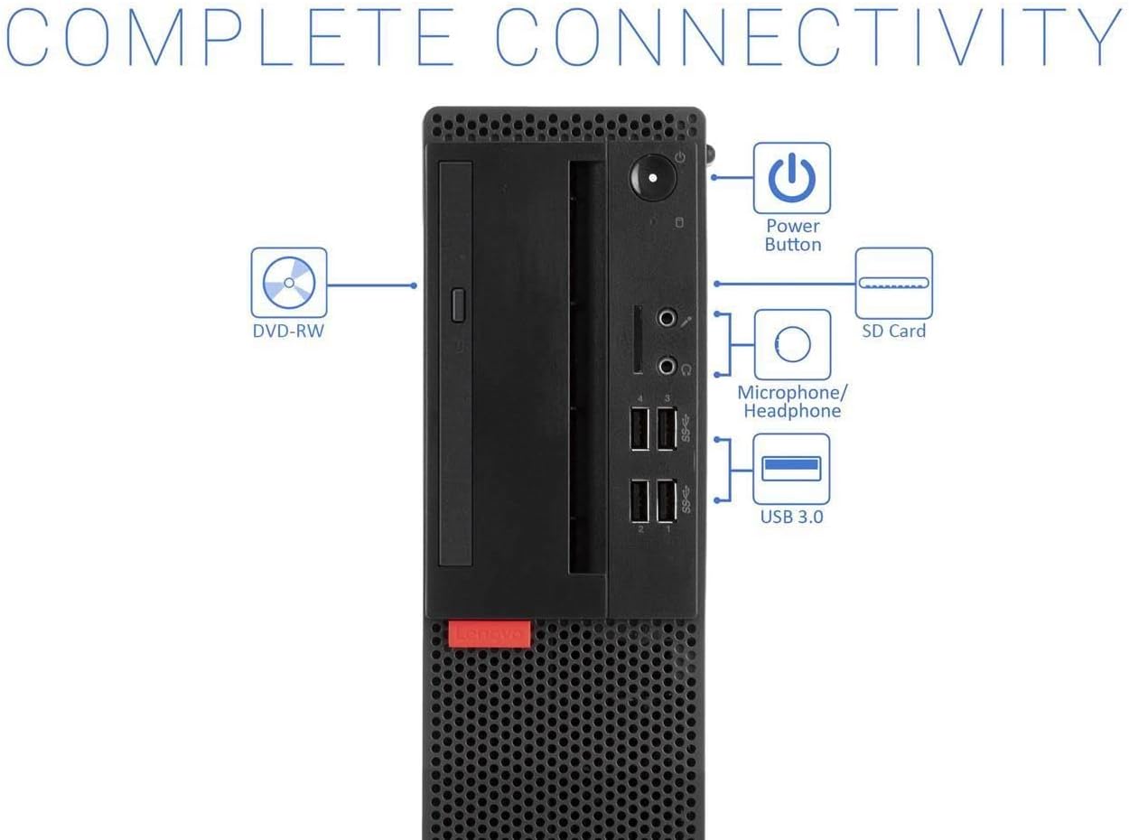 Lenovo ThinkCentre M910s SFF Desktop Computer PC,Intel i7-6700 up to 4.0GHz,32GB DDR4 RAM,New 512GB NVMe M.2 SSD,Build in WiFi BT,DVD-RW,Wireless Keyboard & Mouse,Windows 10 Pro(Renewed)