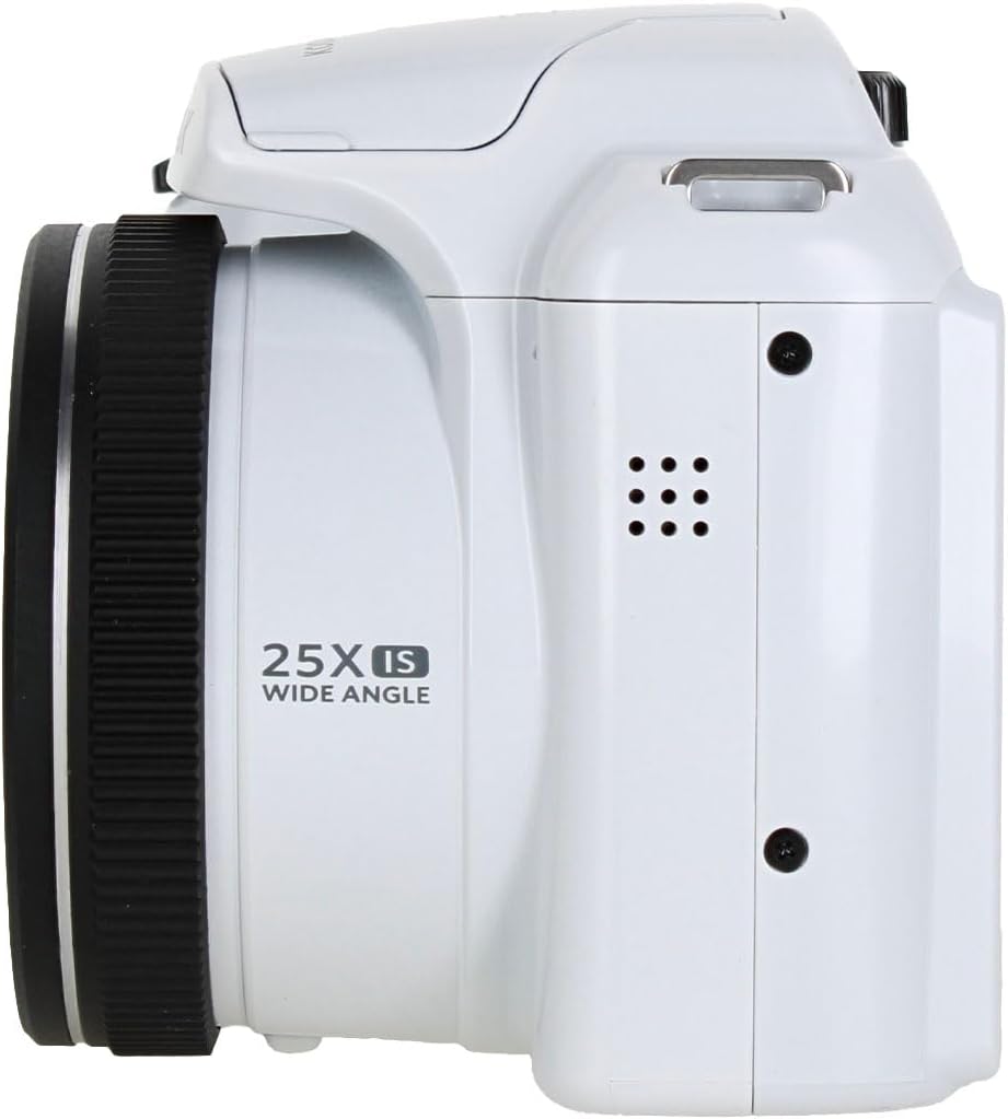 Kodak Pixpro AZ255 Digital Camera (AZ255WH) Bundle Including: 64 GB Memory Card, Rechargeable Batteries, Case, Neck Strap, Lens Caps, Full Cleaning Kit, Card Reader, Card Wallet, USB Cable, Cap Keeper