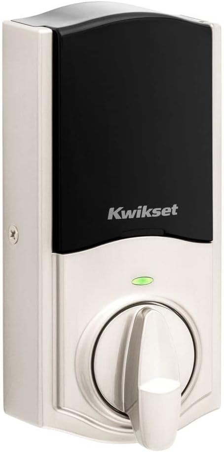 Kwikset Home Connect 620 Smart Lock Deadbolt with Z-Wave Technology, Works with Ring Alarm, Samsung Smartthings and More, Z-Wave Hub Required, Traditional Design in Satin Nickel