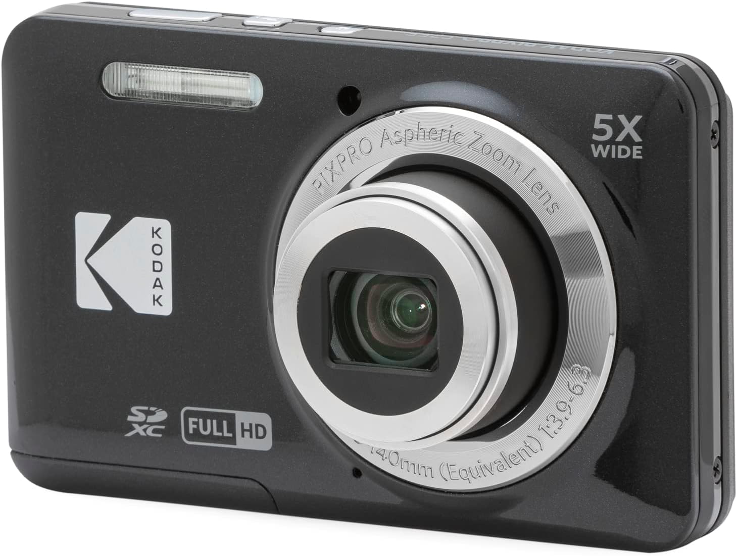 Kodak PIXPRO FZ55 Digital Camera, Black Bundle with Lexar 32GB High-Performance 800x UHS-I SDHC Memory Card + Deco Photo Point and Shoot Field Bag Camera Case