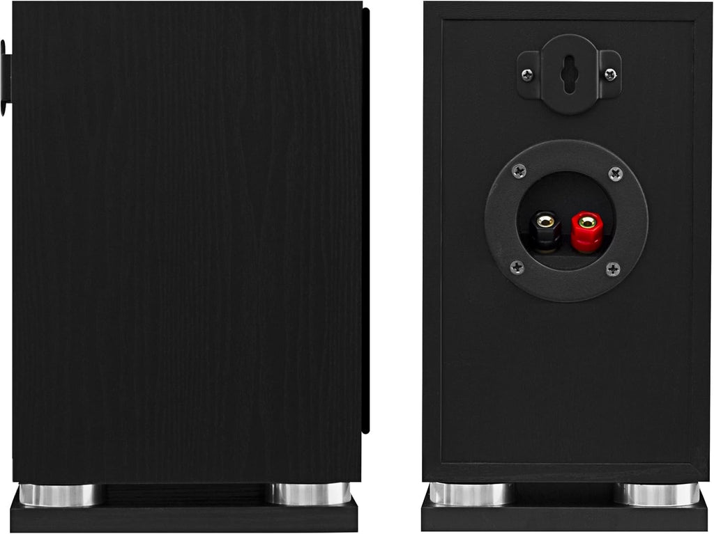 Fluance Elite High Definition Compact Surround Sound Home Theater 5.0 Channel Speaker System Including 2-Way Bookshelf, Center Channel and Rear Surround Speakers - Black Ash (SX50BC)