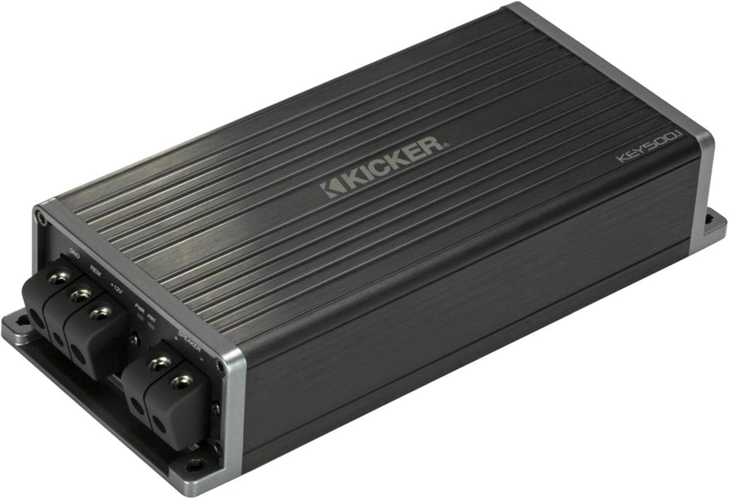 KICKER 48CVTDF122 CVTDF 12" Sub Down Firing Enclosure w/ 500 Watt Key Amp Bundle (Includes Bass Knob)