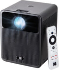 KODAK FLIK HD10 Smart Projector - 1080p Full HD, 200 ANSI Lumens, Dual 5W Speakers - Streams Netflix & YouTube for Smart TV - Google Assistant Remote for Android TV Control - iOS & Android