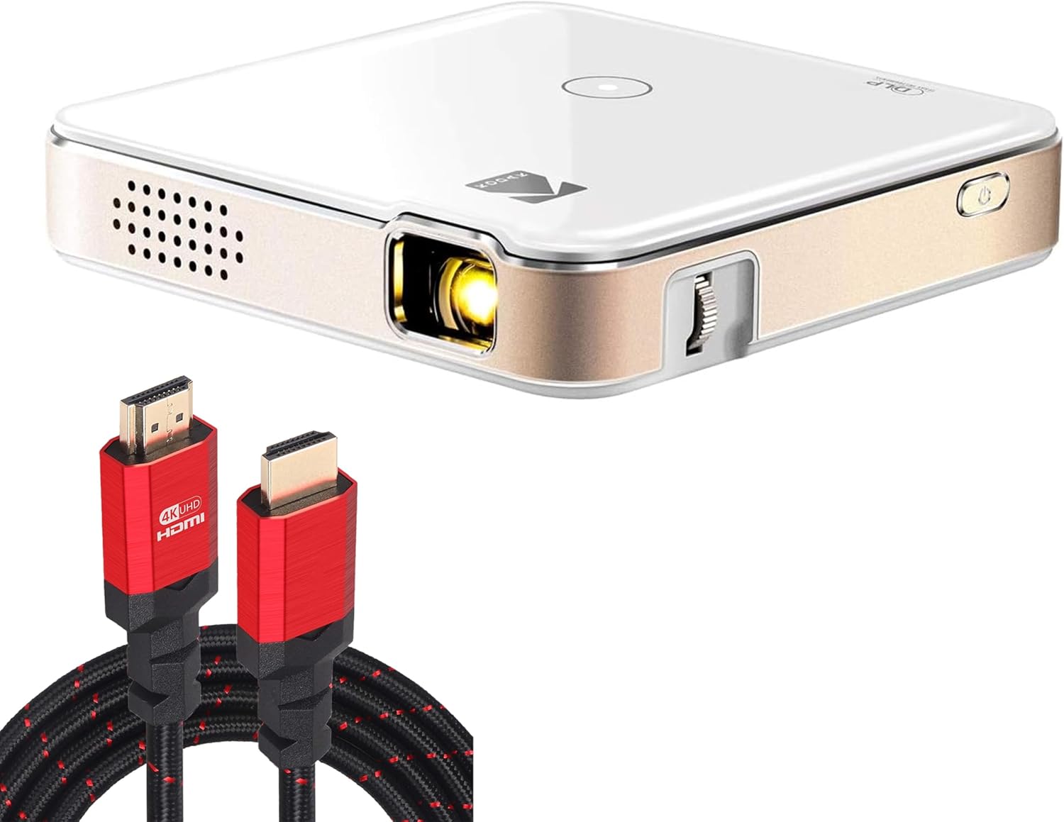 KODAK Luma 150 Ultra Mini Pocket Pico Projector - Built in Rechargeable Battery & Speaker, 1080P Support Portable Wireless LED DLP Movie & Video Travel Projector with 6FT HDMI Cable