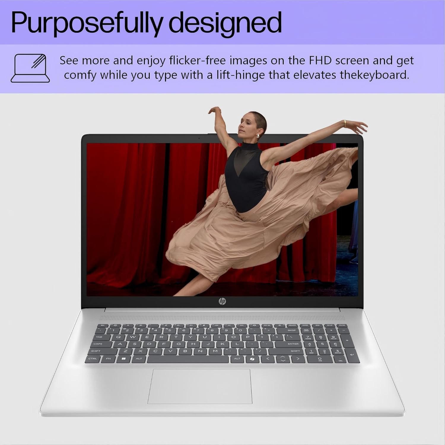 HP 17 inch Laptop 2026 for Business Student, Windows 11 Pro, 16GB RAM, 512GB SSD, AMD Ryzen 5 7430U, 17.3" Anti-Glare FHD IPS Display, AMD Radeon Graphics, Copilot Key, Bluetooth 5.4, w/Accessories