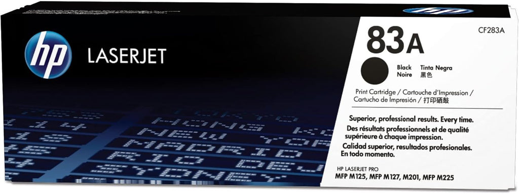 HP 83A Black Toner Cartridge | Works LaserJet Pro M201, LaserJet Pro MFP M125, M127, M225 Series | CF283A...