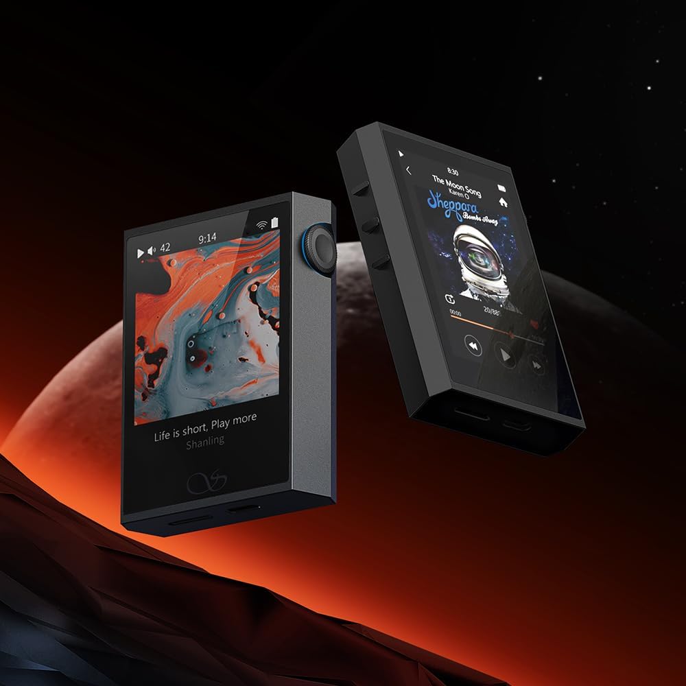 SHANLING M1 Plus M1Plus Protable Music Player MP3 High-Definition Lossless ES9069Q DAC Dual SGM8262 Amplifier PCM768 DSD512 Bluetooth 5.2 LDAC WiFi DLNA Black