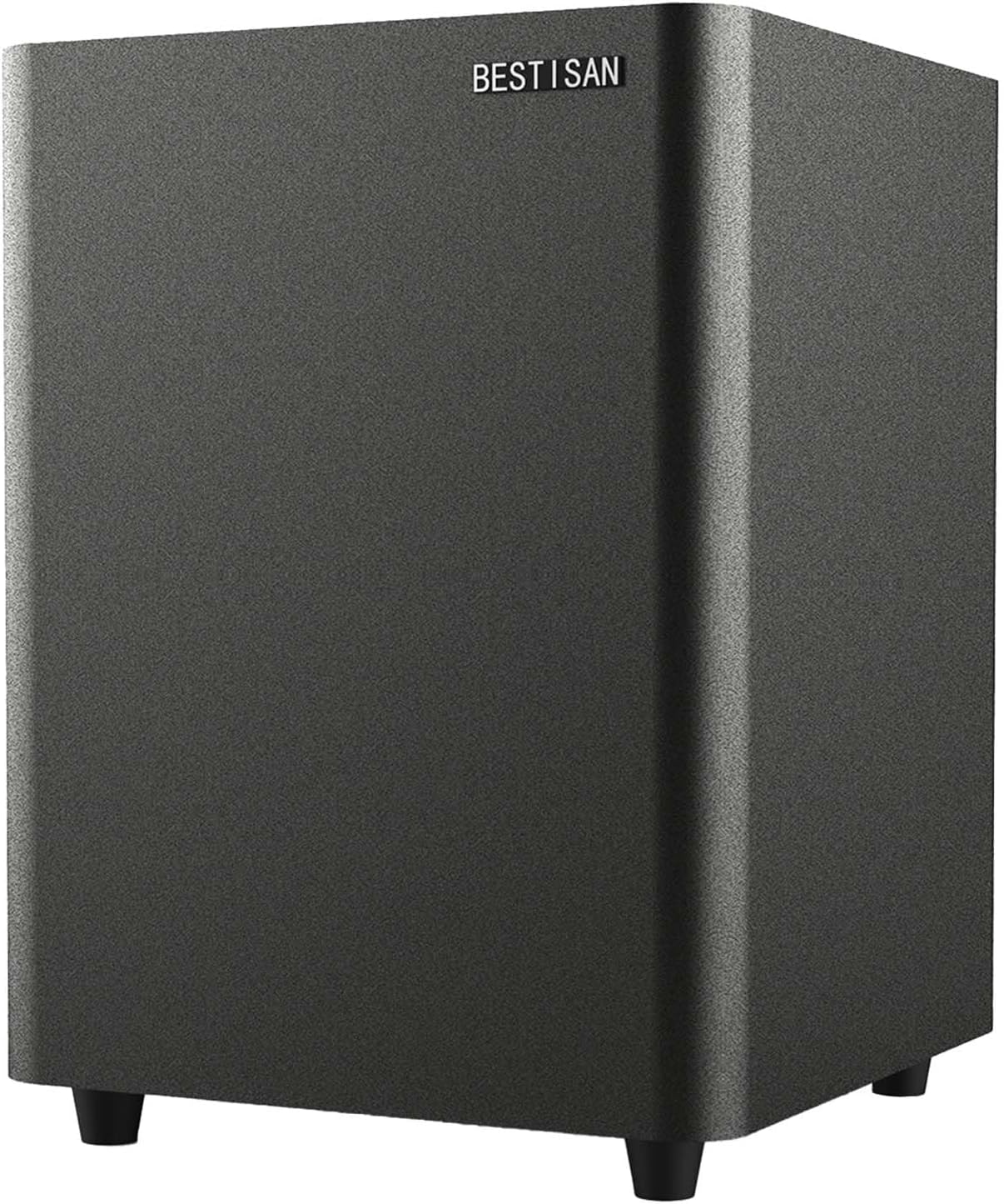 BESTISAN Powered Subwoofer, Deep Bass Sub, Down Firing Subs, Easy Setup with Home Theater System, Receiver, Speakers, Coaxial Cable Included, RCA, LFE, AUX Input, High-Level Speaker Input & Output