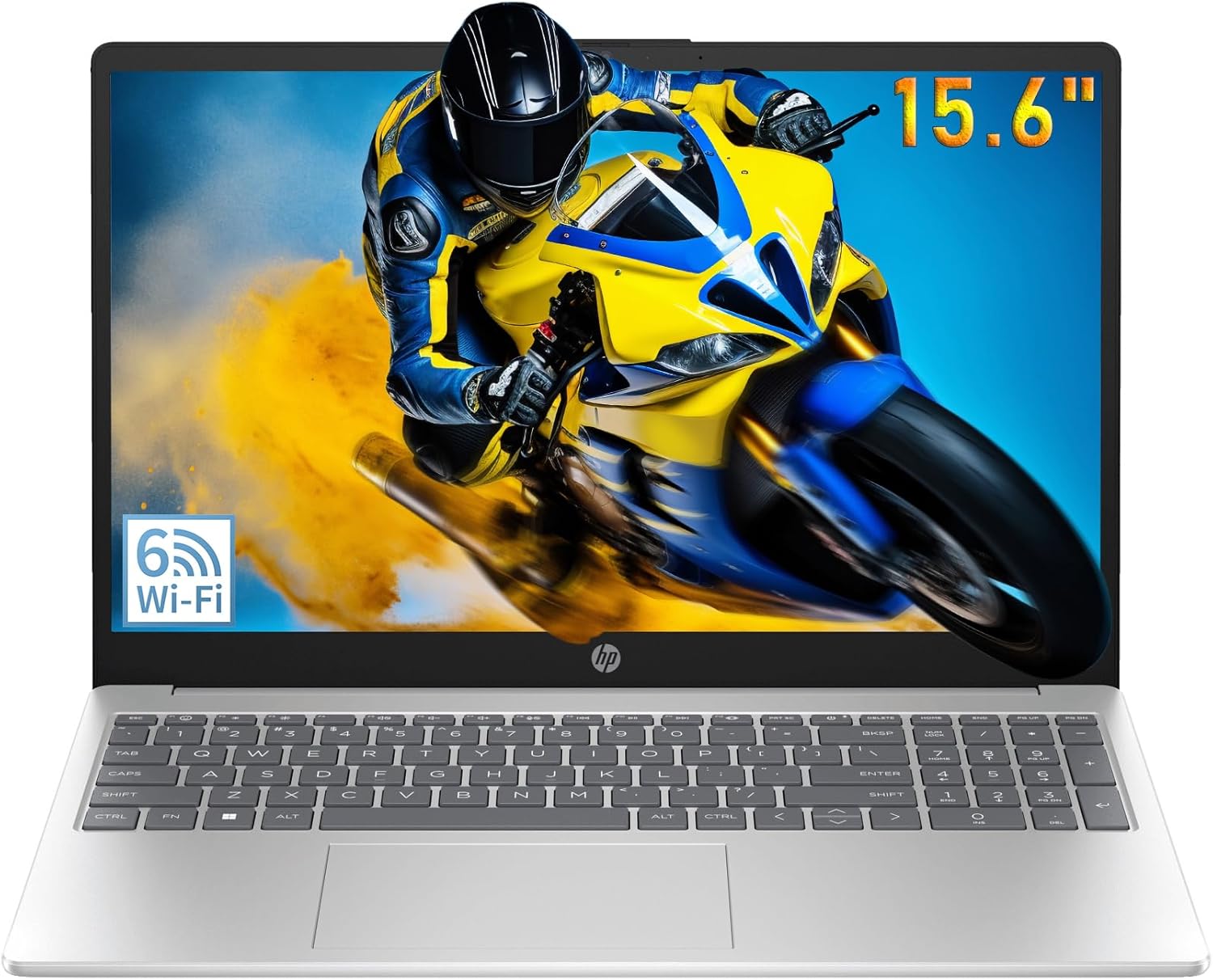 HP 15.6" Pavilion Laptop Computer PC, Intel N100 (16GB RAM, 256GB SSD) Lifetime Office 365, Portable Design & Long Battery Life, for Home Daily use, Windows 11 Home, Silver