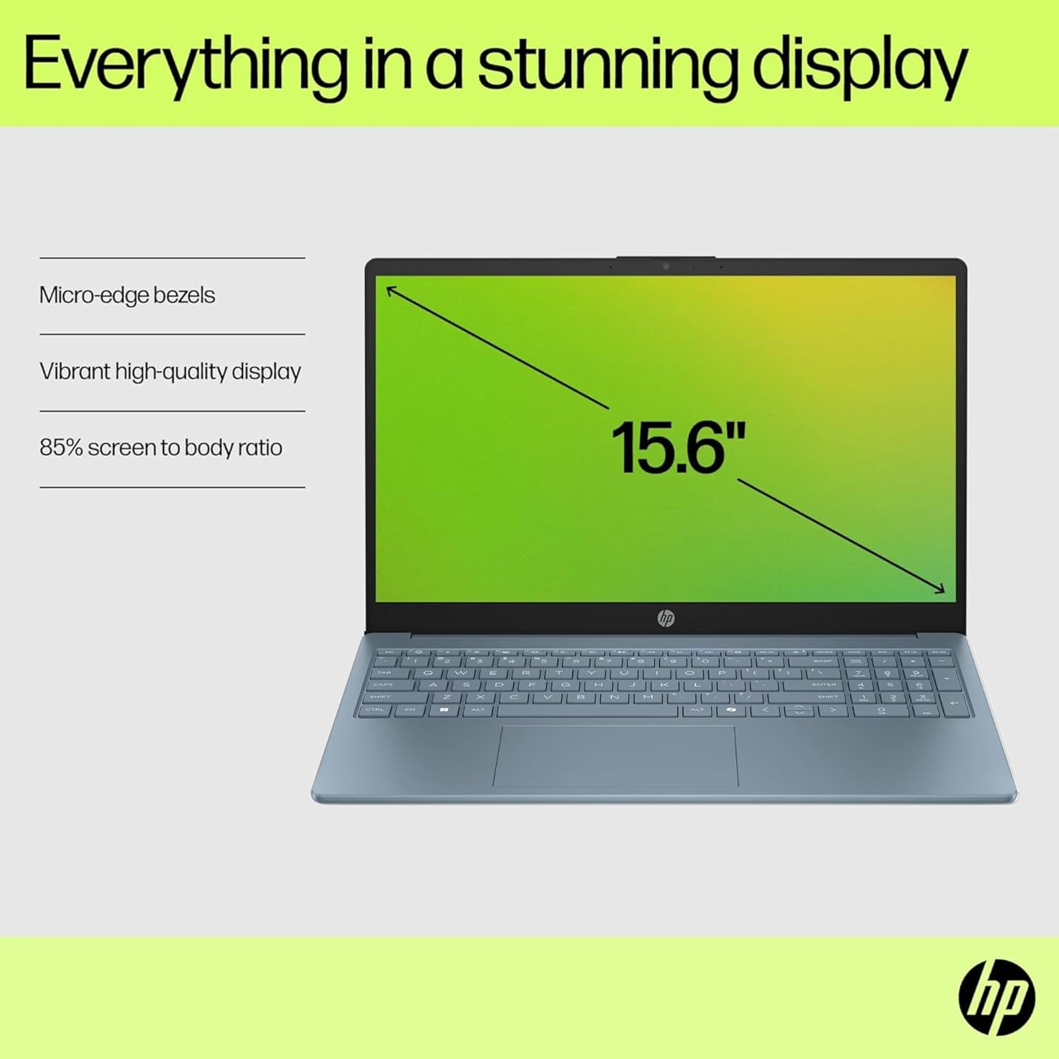 HP Ultrabook 15.6" Laptop, Microsoft 365 Included, Intel 13th 4-Core | 128GB UFS, no Mouse, Moonlight Blue