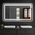 55"x30" LED Bathroom Mirror with Lights, Dimmable .Anti-Fog .Bathroom Vanity Mirror for Wall, Backlit + Front Lit, Memory Function, Shatter-Proof .Tempered Glass
