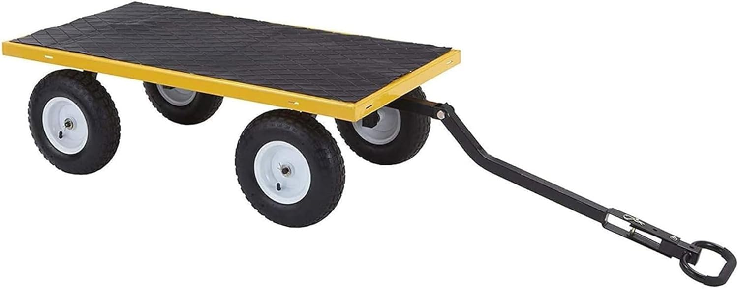 Gorilla Carts Heavy Duty, All Terrain Garden Wheelbarrow, 1200 Lb, Yellow - Gardening Equipment for Yard, Lawn, and Outdoor Use