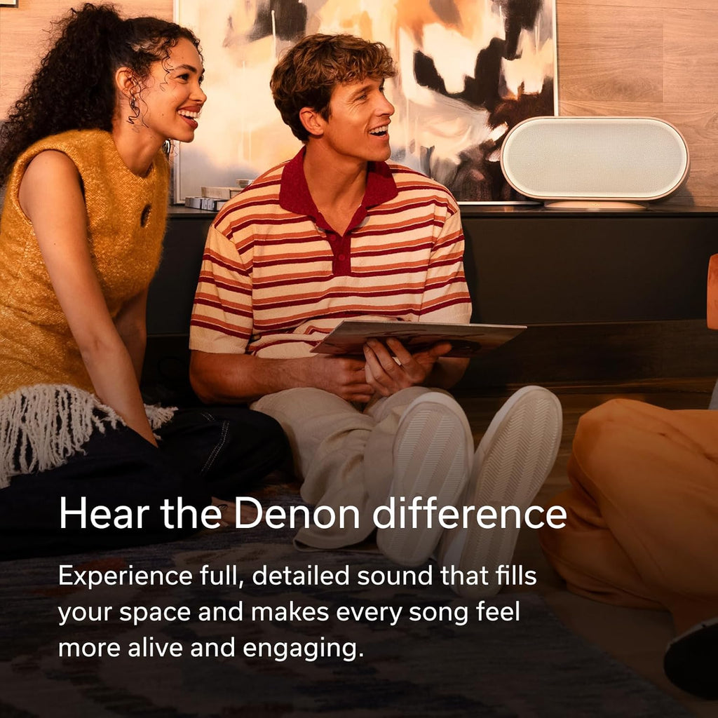 Denon Home 600 Home Speaker, Wireless Speaker with 8-Driver Array & 3D Dolby Atmos Music, HEOS Built-in Multiroom Control, Wi-Wi, Bluetooth, Home Audio Device, AirPlay 2, Stone