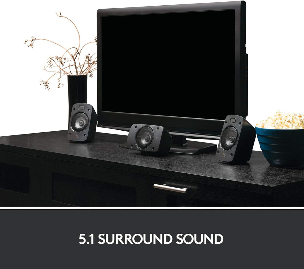 Logitech Z906 5.1 Surround Sound Speaker System - THX, Dolby Digital and DTS Digital Certified - Black