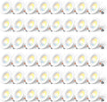 Amico 5/6 inch 5CCT LED Recessed Lighting 48 Pack, Dimmable, IC & Damp Rated, 12.5W=100W, 950LM Can Lights with Baffle Trim, 2700K/3000K/4000K/5000K/6000K Selectable, Retrofit Installation - ETL & FCC