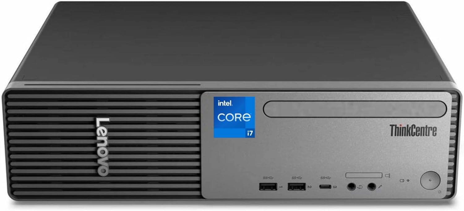Lenovo ThinkCentre Neo 30s Gen 5 SFF Business Desktop Computer, Latest 13th Gen Intel Core i7 CPU, 16GB DDR5, 512GB PCIe SSD, USB-C, HDMI, VGA, RJ-45, Wi-Fi, Wired Keyboard & Mouse, Windows 11 Pro