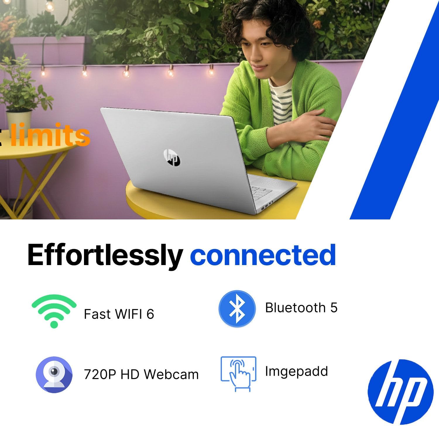 HP 15.6" 2026 Edition FHD Laptop Computer • 13th Gen Intel 8 cores i3 CPU • 8GB RAM • 256GB PCle SSD • Fingerprint Reader • Fast Wi-Fi 6 • Windows 11 • for Business & Student