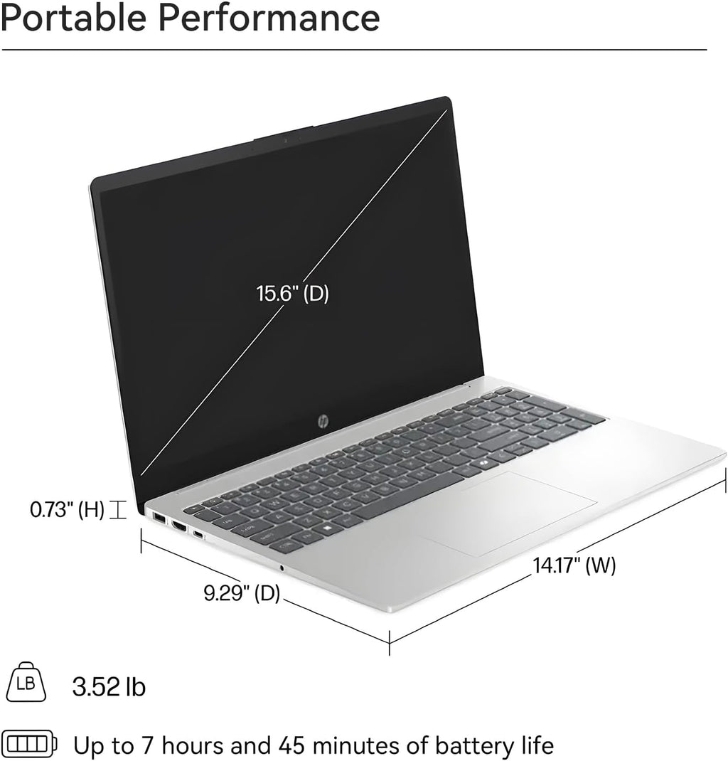 HP 15.6" Touchscreen Laptop for Business & Study, Intel Core i7-1355U, 20GB RAM, 512GB SSD, FHD Display, Iris Xe Graphics, Win 11 Pro, Copilot, Webcam, WiFi 6 & BT, Office 365 for the Web