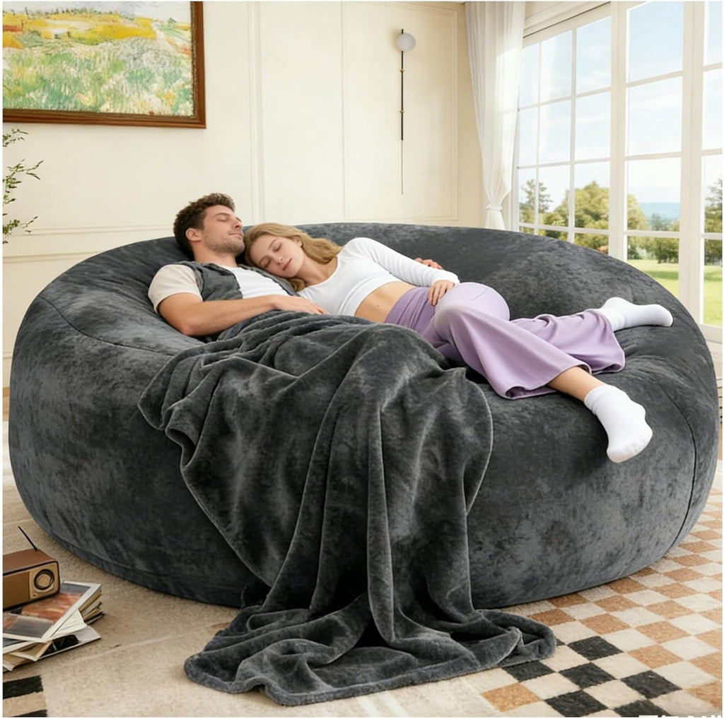 Big Bean Bag Chairs for Adults  .6FT Bean Bag Chair with Filler Memory Foam Chair Super Soft Plush, Living Room Furniture, Suitable for bedrooms, Comfy Lounge Reading Chairs