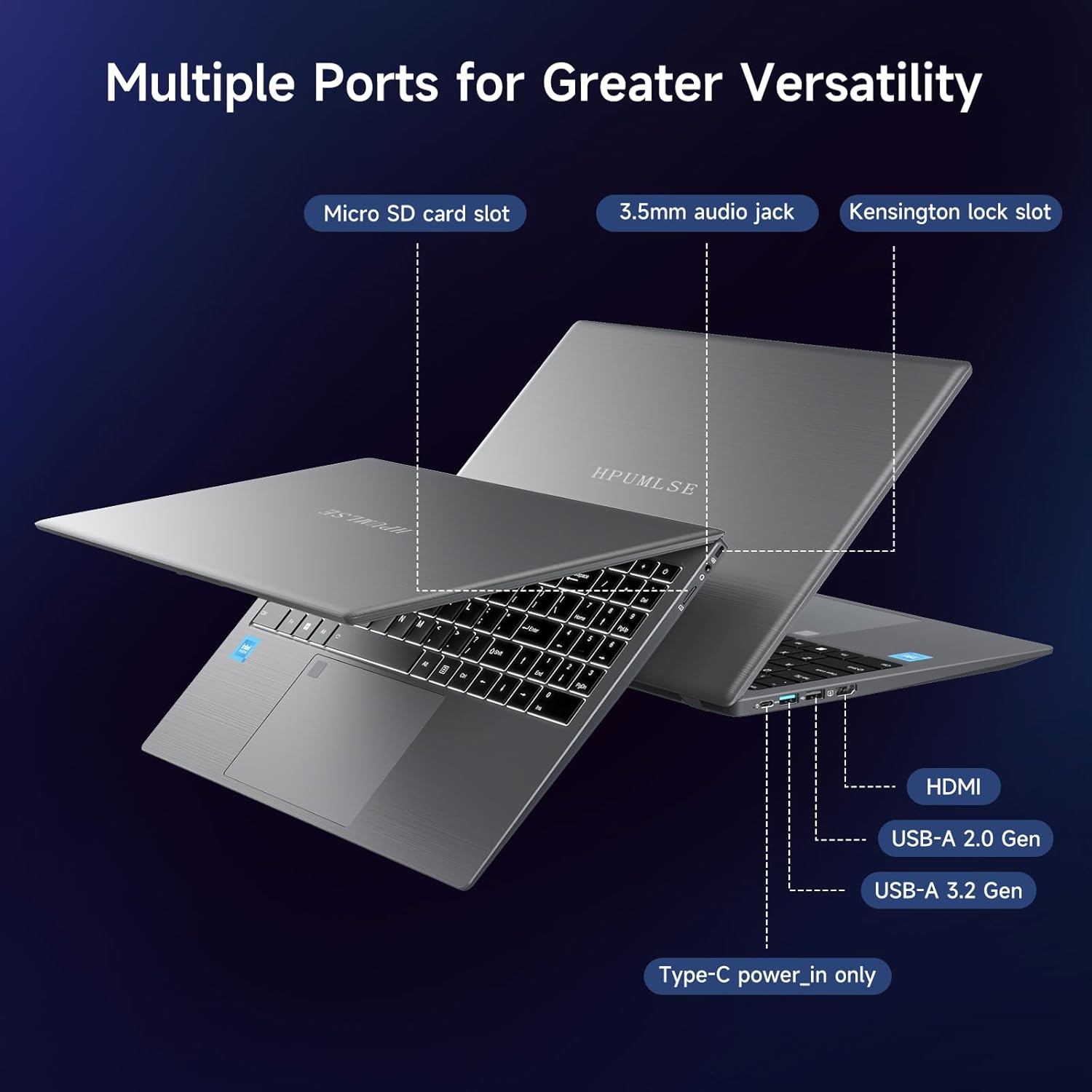Windows11 Intel Laptop 15.6”HD Display（Celeron N5095） 16GB RAM 256GB SSD Storage .with Fingerprint Unlock | Privacy Camera | Backlit Keyboard .Suitable for Student and Business