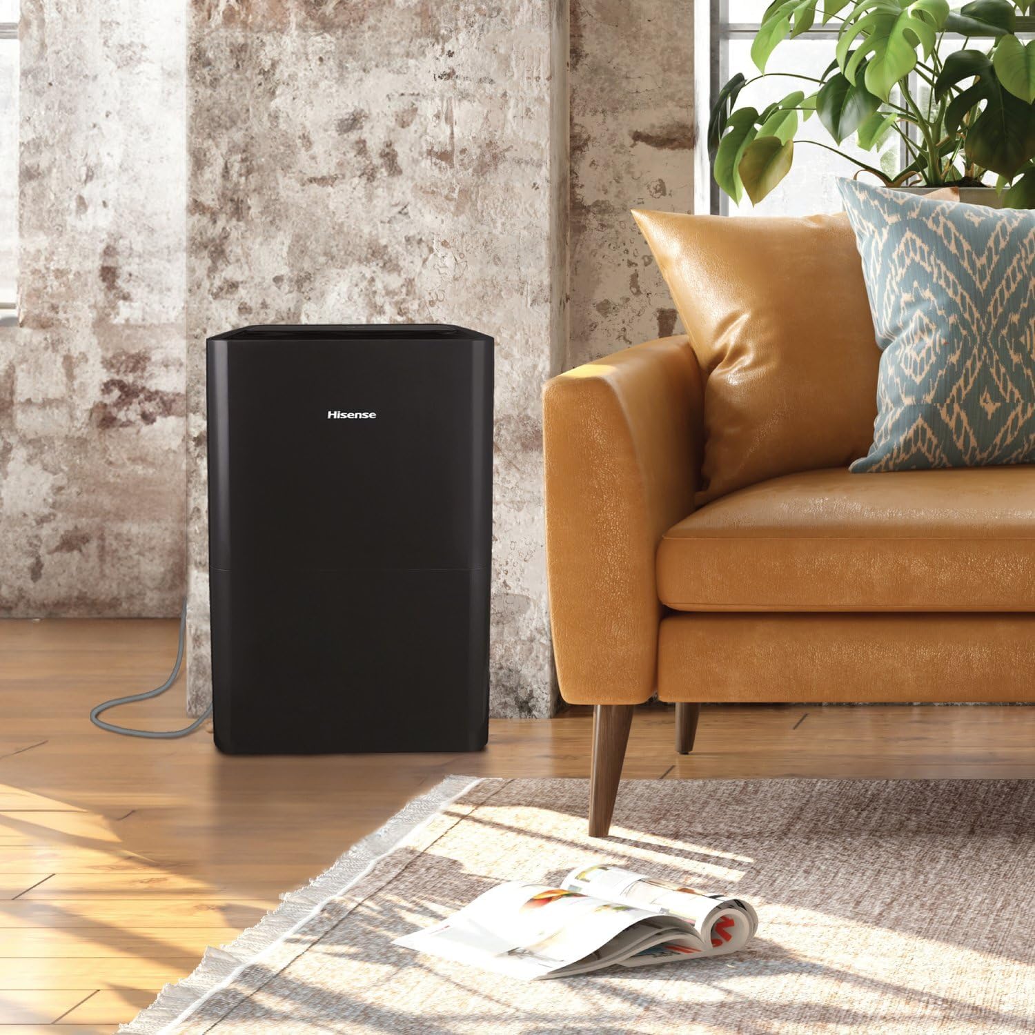 Hisense 50 Pint Portable Dehumidifier with Built-In Pump in Black, Energy Efficient Quiet Humidity Absorber for Bathroom Bedroom Garage Attic Home House Crawl Space Closet