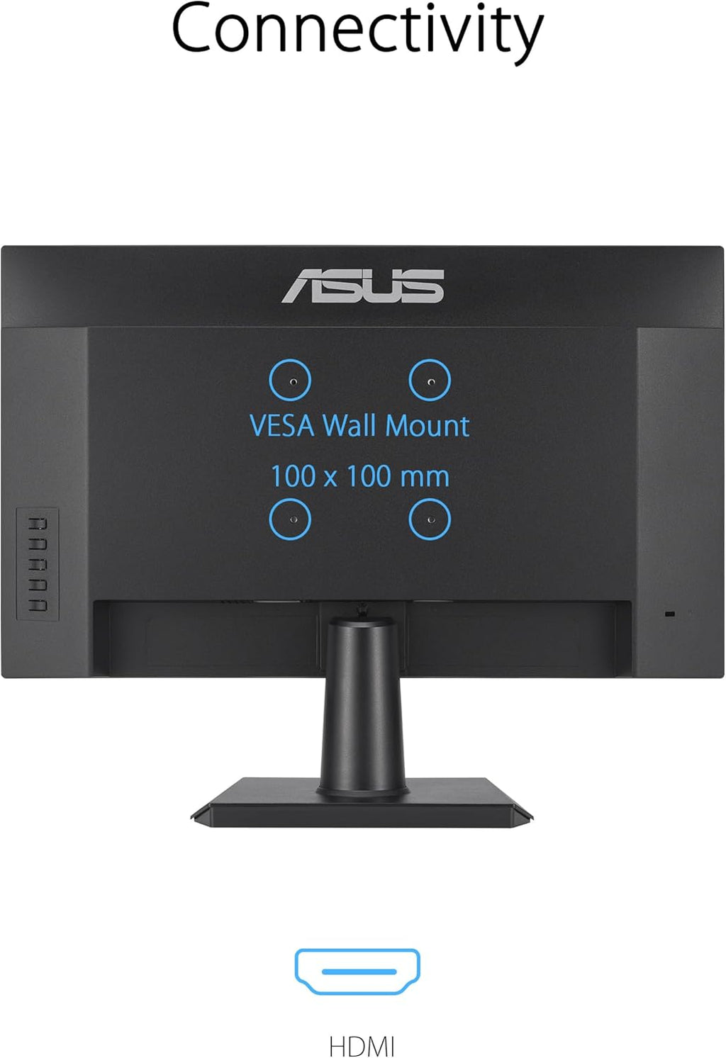 ASUS 24 Inch Frameless Monitor - 23.8-inch viewable, IPS, Full HD, 100Hz, 1080P, 1ms, Adaptive-Sync, for Working and Gaming, Flicker Free, HDMI, VESA Mountable, Tilt - VA24EHF