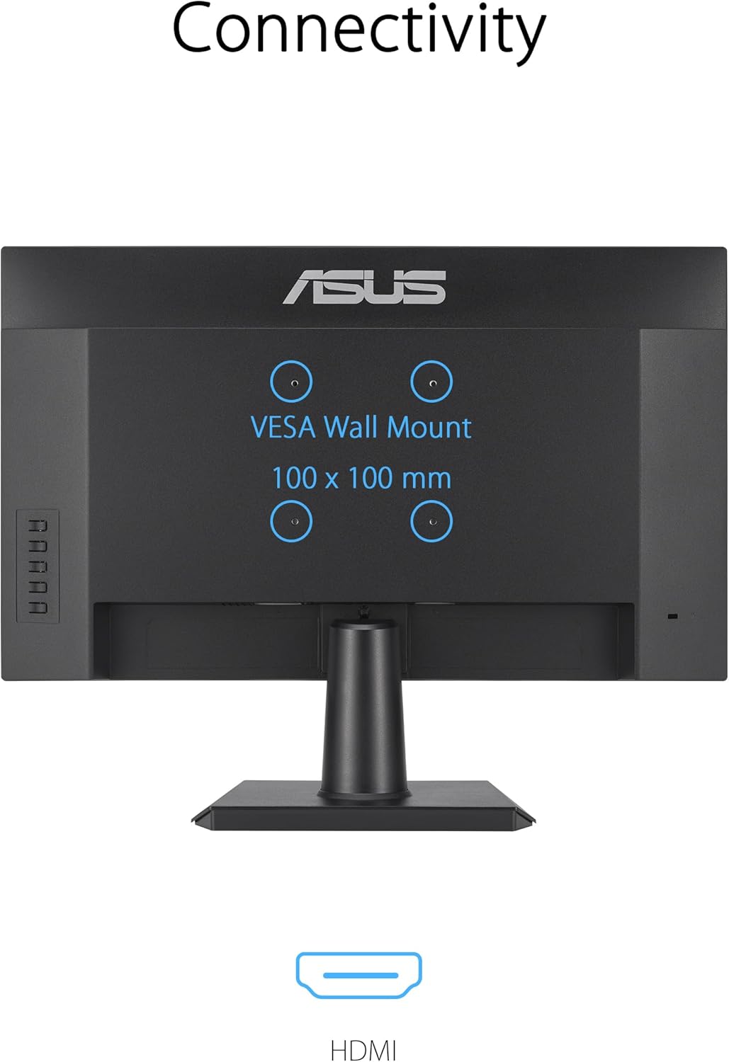 ASUS 24 Inch Frameless Monitor - 23.8-inch viewable, IPS, Full HD, 100Hz, 1080P, 1ms, Adaptive-Sync, for Working and Gaming, Flicker Free, HDMI, VESA Mountable, Tilt - VA24EHF