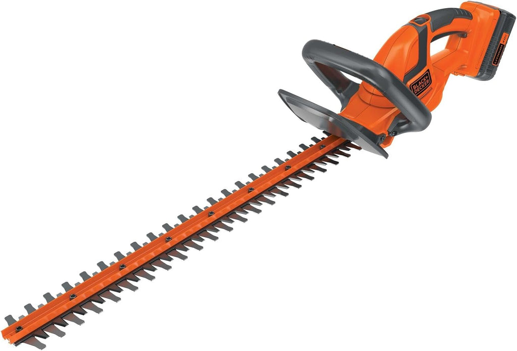 BLACK+DECKER 40V MAX Hedge Trimmer, 22" Blade Length, Powerful Motor with Reduced Vibrations, Sharp Blades for 3/4" Thick Cuts, Battery and Charger Included (LHT2240C)
