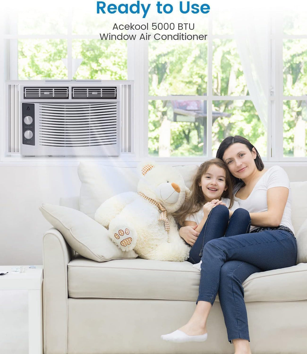 6000 Btu U-Shaped Window Air Conditioner, WiFi & App Control, Ultra Quiet, Enabled Saddle Window AC Unit Cools Up to 300 Sq. ft, Cooling, Dehumidifier, Flexible for Home/Office