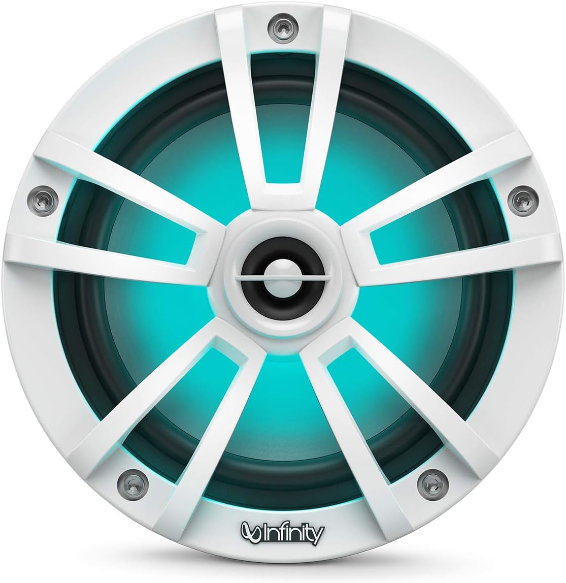 Infinity 622MLW Marine 6.5 Inch RGB LED Coaxial Speakers - White