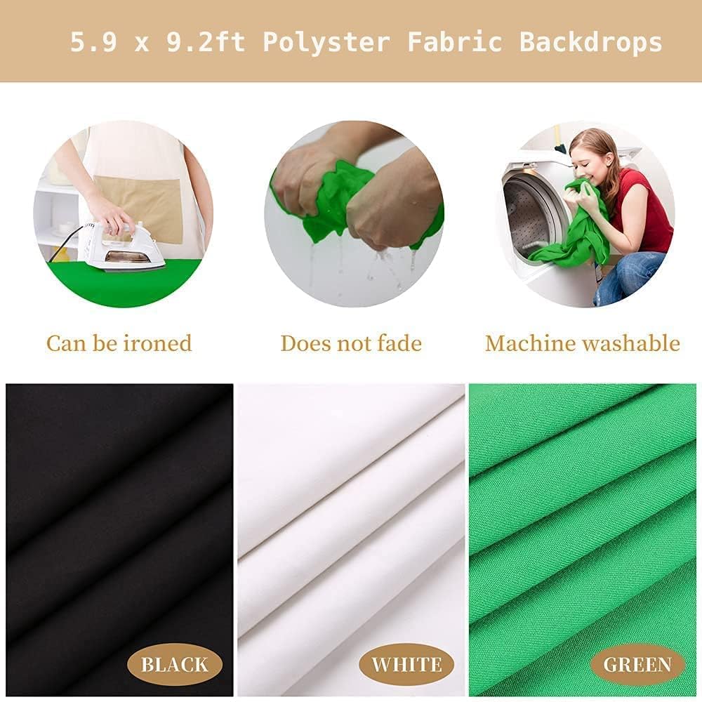 ShowMaven Photography Lighting Kit, Softbox Lighting Kit with Photo Backdrop for Product Photography, Portrait photography, Video Shooting Photography