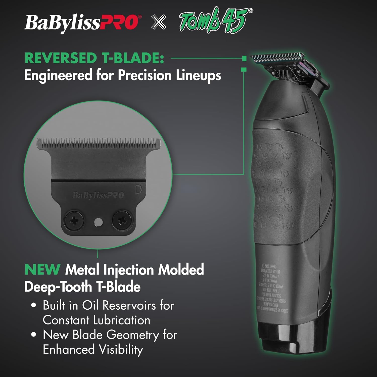 BaBylissPRO x Tomb45 Wireless Charging Hair Clipper