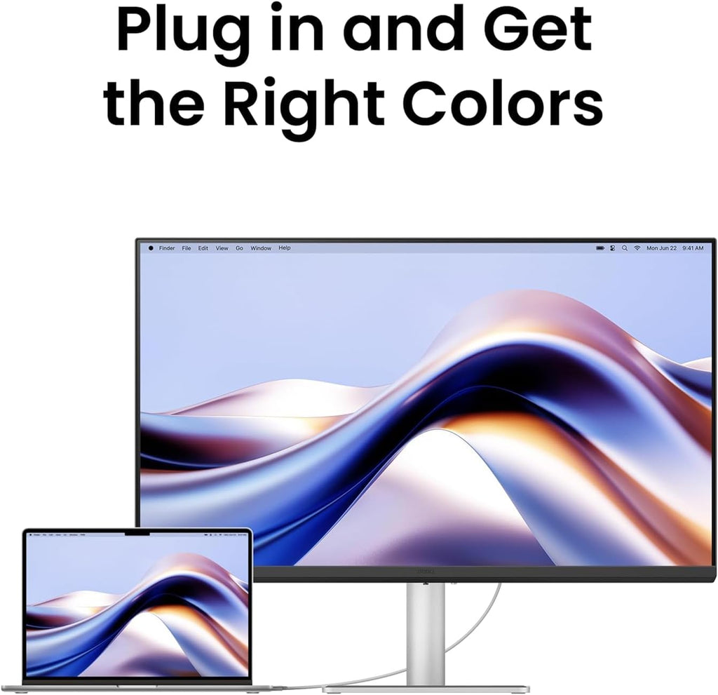 BenQ MA270UP 27” 4K 3840x2160 Monitor for MacBook® Pro/Air, Dual USB-C, 90W Power Delivery, Mac Color Match, USB Hub, Brightness & Volume Control on Mac, Height & Tilt Adjustable Stand, P3 Color Gamut