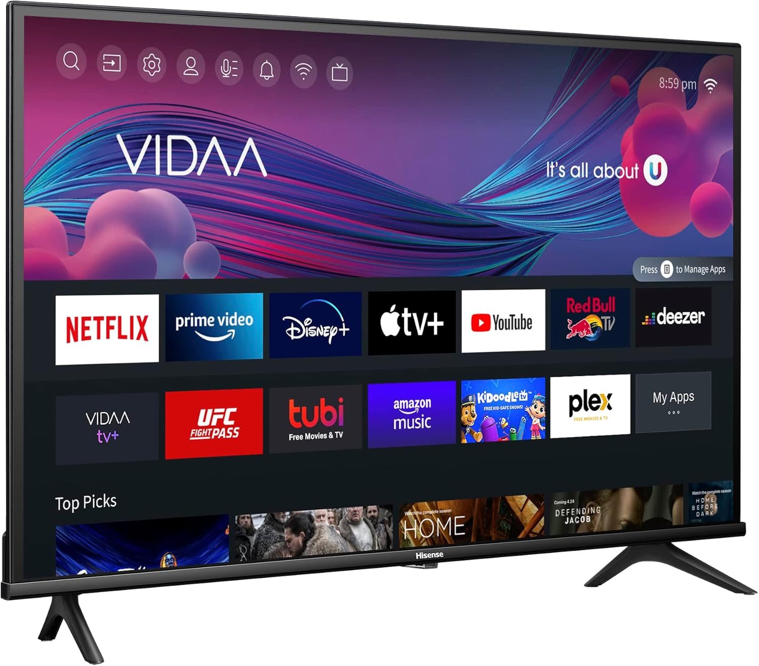 HISENSE 40" Class A4 Series LED Full HD Smart Vidaa TV 40A4KV