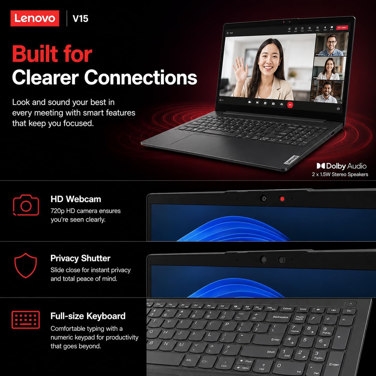 Lenovo New 15.6" FHD Business Laptop(2026-2027 Premium Edition), Powerful AMD Ryzen 3 7320U(Beats i7-1065G7) CPU, 16GB DDR5, 256GB PCIe, 14.5-Hour Battery Life, Windows 11 Pro with MS 365 for Web