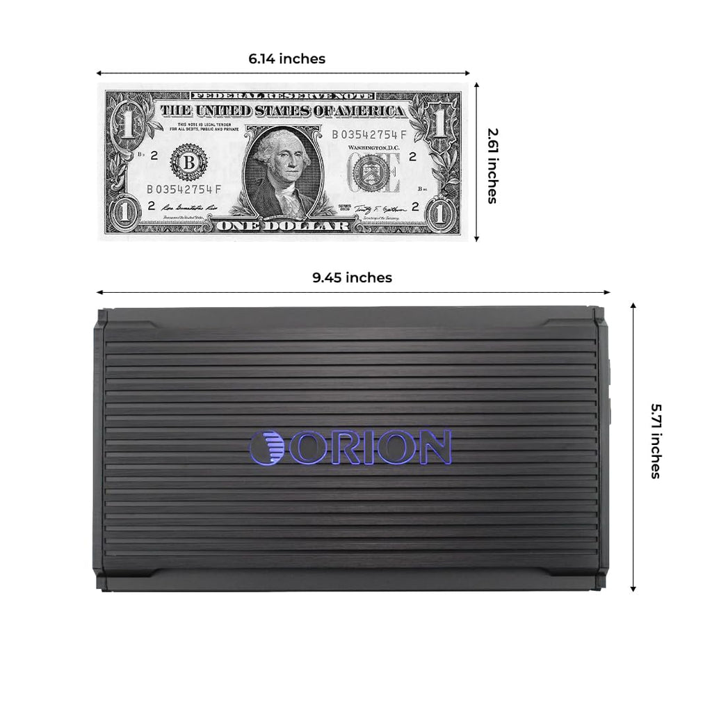 Orion Cobalt Elite CEA1200.1D Class-D Monoblock Compact Car Subwoofer Amplifier, 1200W RMS, 1/2/4 Ohm Stable, Adjustable Low Pass & Subsonic Filter, Bass Boost, MOSFET Power Supply, Bass Knob Included