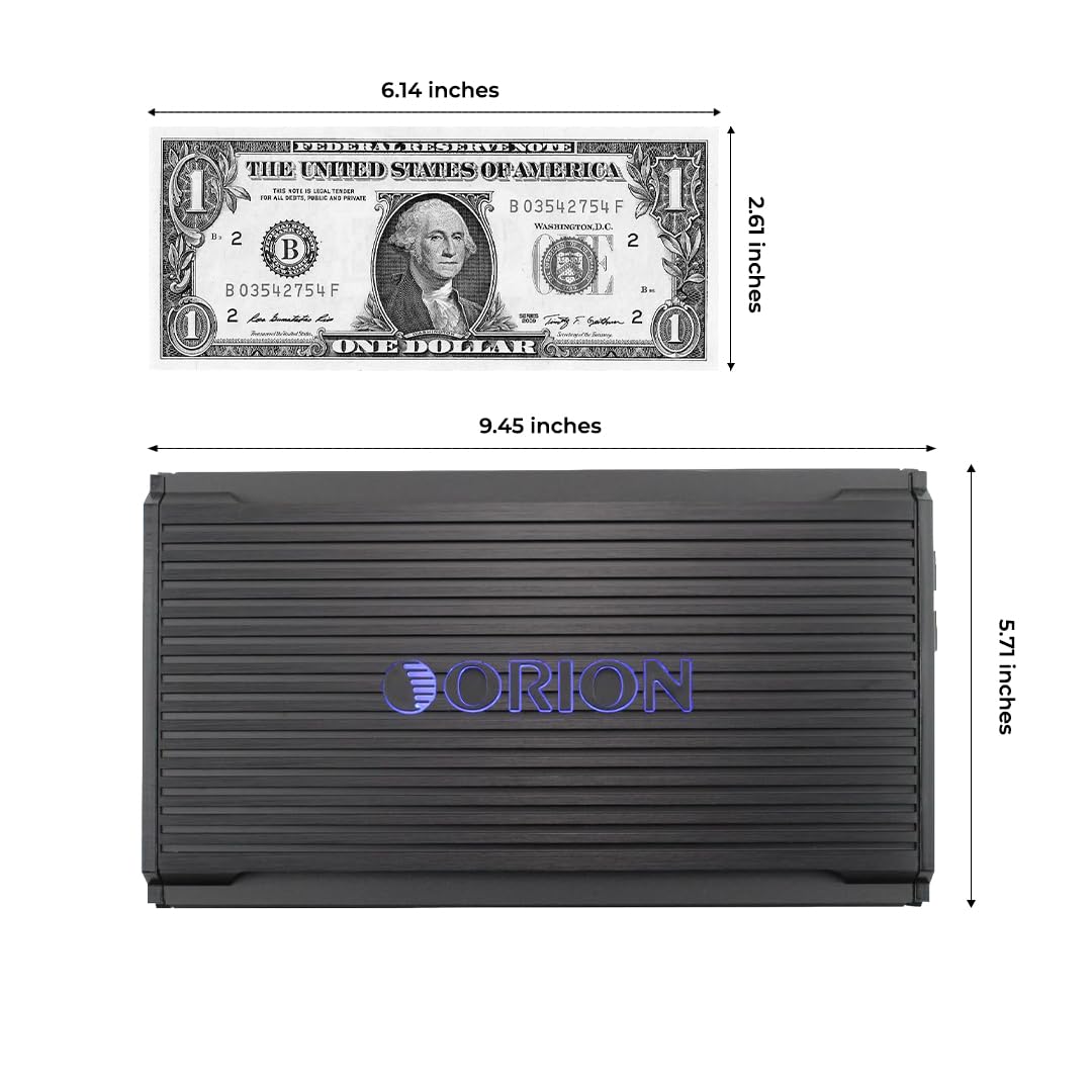 Orion Cobalt Elite CEA1200.1D Class-D Monoblock Compact Car Subwoofer Amplifier, 1200W RMS, 1/2/4 Ohm Stable, Adjustable Low Pass & Subsonic Filter, Bass Boost, MOSFET Power Supply, Bass Knob Included