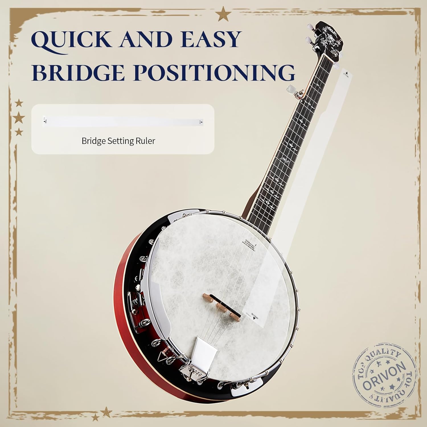 AKLOT Full-Sized Banjo Set: 38'' 5 String Banjo with Remo Head, Removable Resonator, Geared 5th Tuner, 24 Brackets, Deluxe Beginner Kit with Gig Bag, Strings, Strap, Picks, Tuner, Bridge Ruler