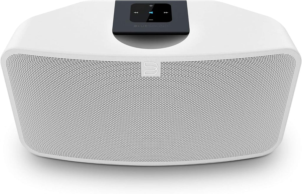 Bluesound Pulse MINI 2i Compact Wireless Multi-Room Smart Speaker with Bluetooth - White - Compatible with Alexa and Siri