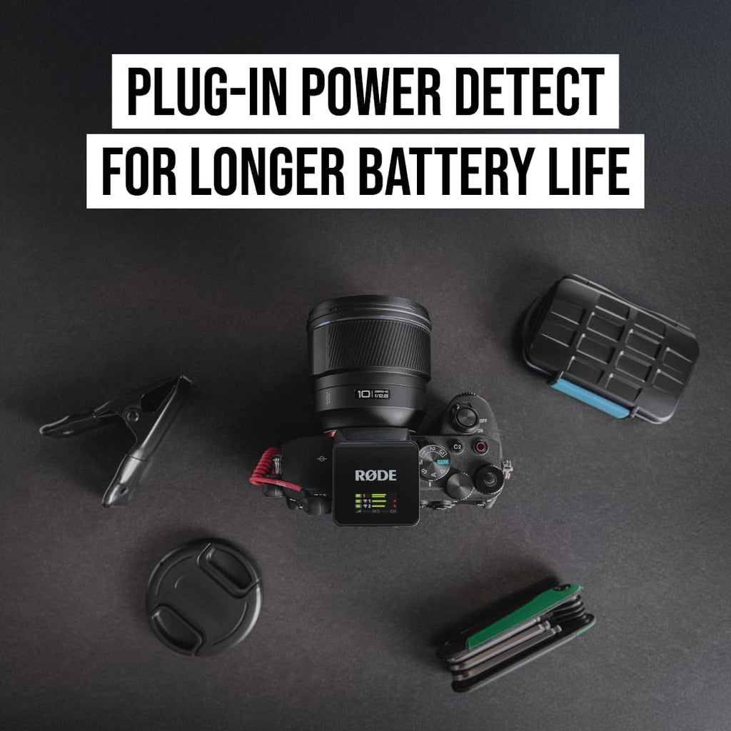 RØDE Wireless GO III (Gen 3) – Compact Wireless Mic – Pristine Audio, 32-bit Float Recording, Automatic Level Control, for Phones, Cameras and Computers (Black)