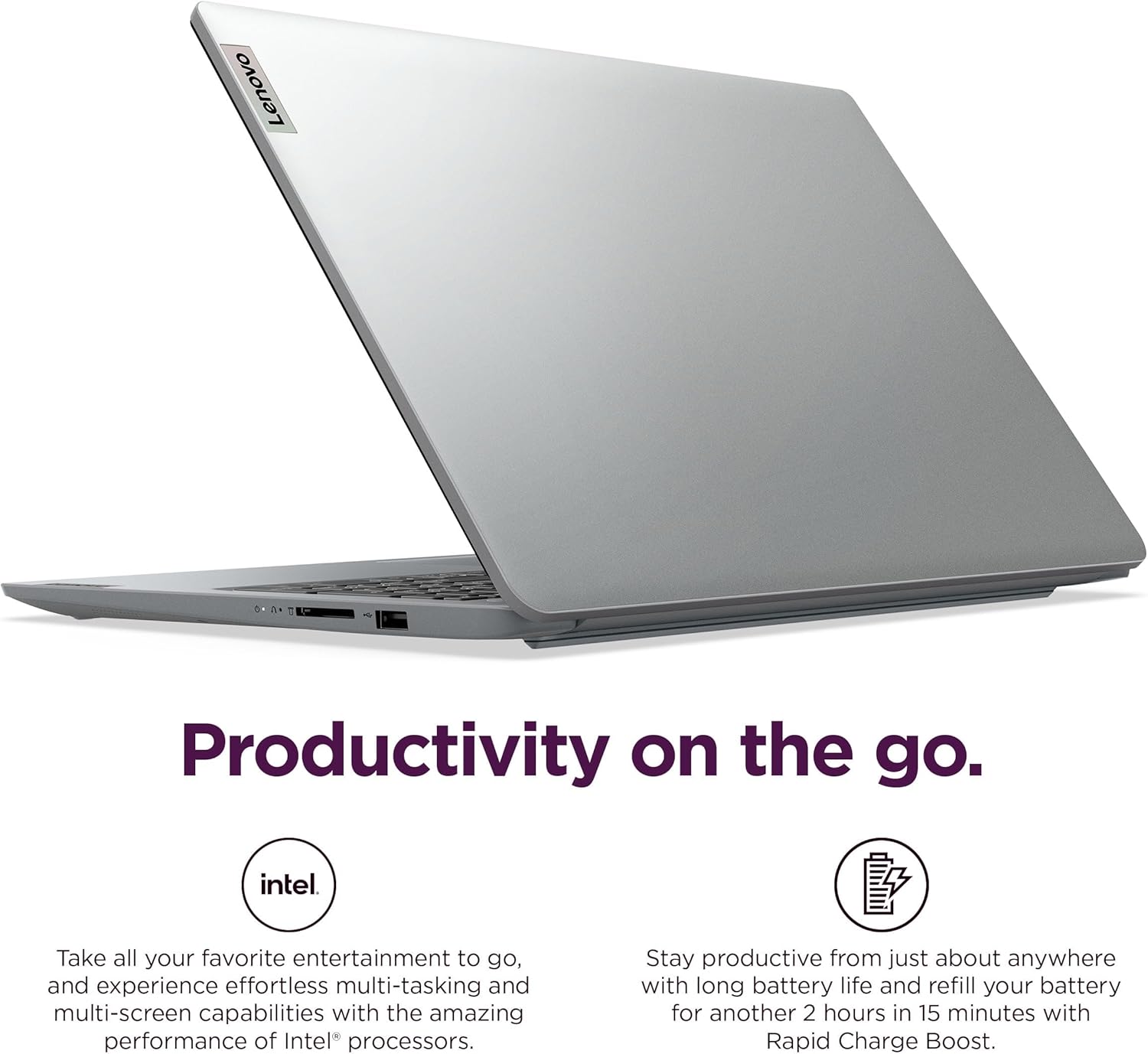 Lenovo IdeaPad Laptop Computer, 15.6" Anti-Glare, 8GB RAM, 256GB (128GB SSD +128GB eMMC), 1-Year Office 365, Intel Core CPU, for Student, Home, Work, Numeric Keypad, Wi-Fi 6, IST HUB, Win 11 Home S