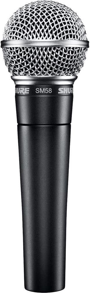 Shure SM58-LC Dynamic Vocal Microphone – Professional Handheld Cardioid XLR Mic for Singing, Live Performance, Studio Recording, Podcast & Broadcast, Black